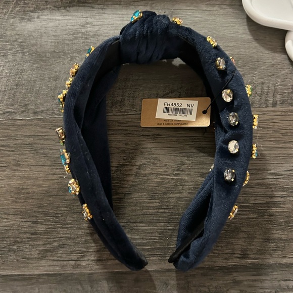 Accessories - Embellished Navy Headband